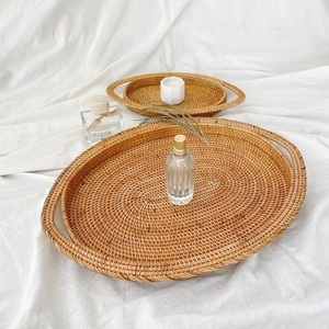 Elegante bandeja de servir para té y café, moderna, hecha a mano, de ratán, a precio competitivo. - Product Image 2