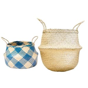 Decorative Handmade SEAGRASS BELLY <b>BASKETS</b> for Plant Pot Cover and Decor, <b>Foldable</b> <b>Basket</b> for Toys and <b>Laundry</b> Storage - Product Image 1