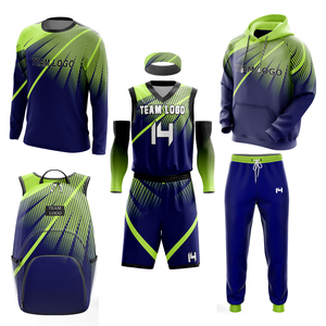 Paquete de Uniformes de Baloncesto Personalizados al por Mayor OEM, Camiseta con Estampado Digital, Sudadera con Capucha, Mangas Largas, Uniforme de Baloncesto 2026 UV - Product Image 1