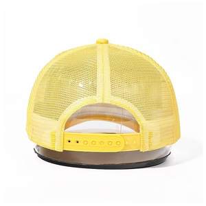 Casquette de camionneur jaune unie avec dos en maille, réglable, légère, pour l'été et les activités de plein air, casquette de baseball personnalisable avec logo - Product Image 4