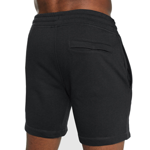 Custom Logo Men's <b>Black</b> Cotton <b>Shorts</b> With Embroidered Logo Drawstring Waist Casual Style - Product Image 4