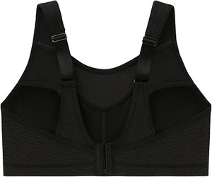 Sujetador deportivo sin aros para mujer, copa completa, espalda cruzada, tirantes ajustables, estampado floral, transpirable, 70% poliéster, decoración de encaje - Product Image 4