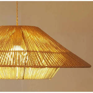 Wholesale Handwoven Bamboo Rattan Pendant <b>Light</b> Rustic Basket-Style Ceiling Lamp for Living Room and Restaurant Decor OEM ODM - Product Image 5