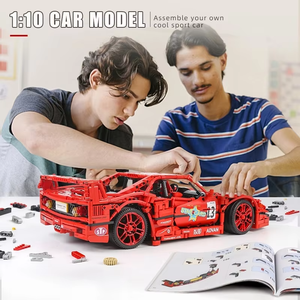 MOULD KING 13095, Coche Deportivo Ferrari F40 Técnico a Escala 1:10, Modelo de Coche de Carreras Motorizado, Bloques de Construcción, Ladrillos, Juguetes, Regalos para Niños - Product Image 2
