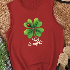 Trébol mariquita Buena suerte Chaleco casual para mujer - Product Image 3