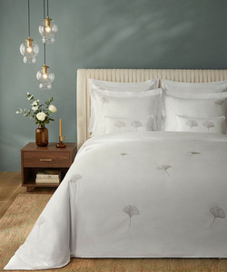 Wholesale Custom Cotton Duvet Cover <b>Sets</b> Embroidered Silver Ginkgo 250TC European-American Style <b>Bedding</b> <b>Sets</b> Pillowcases Home - Product Image 1