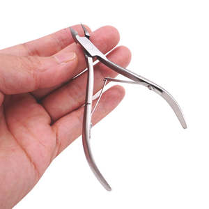 Coupe-cuticules en acier inoxydable à double ressort, trois couleurs, 16 dents, ouverture large, courbé, arc-en-ciel, or et argent, pour manucure - Product Image 5