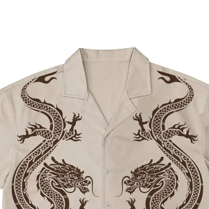 Chemise graphique de haute qualité pour hommes, manches courtes, coupe ample, style streetwear hawaïen - Product Image 3