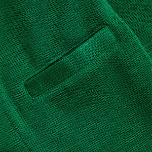 Cardigan Homme Tendance Haut de Gamme Vert Col V Manches Longues Patchwork Fermeture Boutonnée Laine/Nylon Tricoté Respirant Hiver - Product Image 5