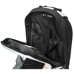 Sac de raquette unisexe haut de gamme en polyester noir/argent - Product Image 3