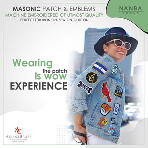 Écusson brodé du 33e Degré du Rite écossais de la Franc-maçonnerie, emblème « Ailes levées » - Product Image 6