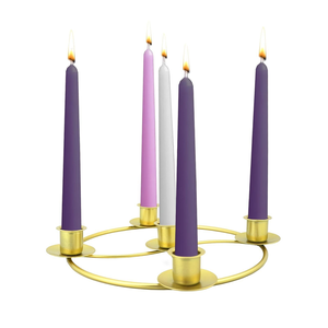 Support de bougie en métal fait main et écologique pour couronne de Noël, idéal pour la décoration intérieure, ainsi que d'autres pots à bougies. - Product Image 3