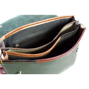 Bolso de hombro único multifuncional de gran capacidad personalizado, bandolera de cuero genuino Vintage con correa ajustable - Product Image 4