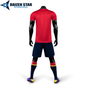 Uniforme de football DSI personnalisé, 100% polyester respirant, manches courtes, motif à carreaux, saison printemps, nom de l'équipe avec qualité supérieure - Product Image 2