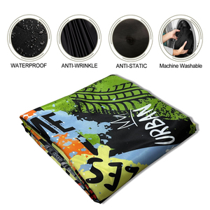 ผ้าคลุมตัดผมพรีเมียมลายพิมพ์ ผ้าคลุมช่างตัดผมกันน้ำ ปรับระดับได้ที่คอ - Product Image 5