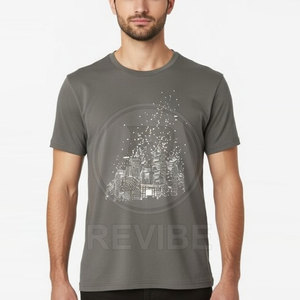 T-shirt en toile 100 % coton respirant avec strass, confortable, style streetwear, haute qualité, personnalisable, fabriqué en usine – Meilleures ventes - Product Image 3