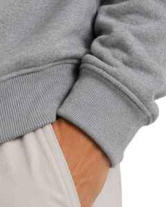 Light Gray <b>Men</b> Oversized Quarter Zip Sweatshirt <b>Pullover</b> Fleece Long Sleeve Casual Streetwear Sweater Custom Heavy Cotton Top - Product Image 4