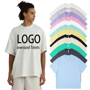 T-shirt personnalisé pour homme 250 GSM à séchage rapide, coupe oversize, grammage lourd, motif uni, impression DTG en relief - Product Image 2