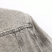 Veste en jean décontractée style usé, matière premium, veste d'hiver avec un confort classique au quotidien