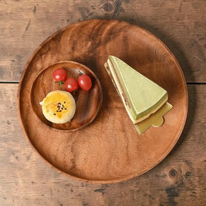 Plato de Madera de Acacia Hecho a Mano, Plato Rústico de Madera para Servir y Comer - Product Image 5