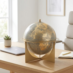 ARTISTIC CRAFTS Globo Terráqueo Moderno de Escritorio con Base de Hierro |   Globo Terráqueo Giratorio de Plástico para Decoración de Escritorio de Oficina, Mesa de Estudio y Fines Educativos - Product Image 4