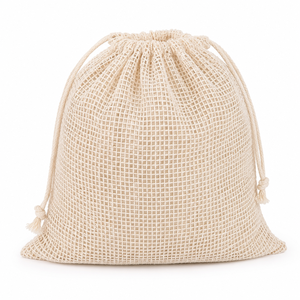 Sac en coton à cordon de serrage |   Pochette de rangement pour produits réutilisable, écologique, recyclable, pour les courses, les cadeaux, les voyages - Product Image 1
