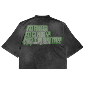 Custom Streetwear Oversized Boxy Fit Cropped T Shirts 240gsm Dtg Printing Tee Tshirt Sun Faded Acid Wash Graphic T-shirt for Men - Product Image 2