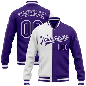 Blouson Bomber Personnalisé Bordeaux Crème à Boutons Intégraux Style Universitaire – Fabricant de Blousons Universitaires de Haute Qualité - Product Image 2