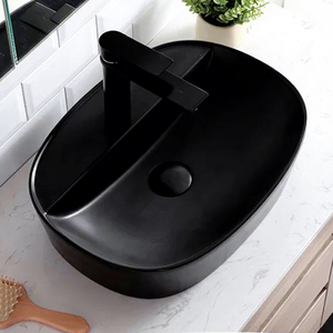 Évier de salle de bain rectangulaire décoratif en marbre, design moderne et luxueux, respectueux de l'environnement - Product Image 3