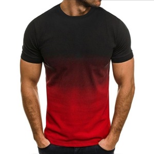 Camiseta de manga corta con estampado 3D degradado, estilo deportivo y casual para hombre, nueva colección primavera europea y americana. - Product Image 5