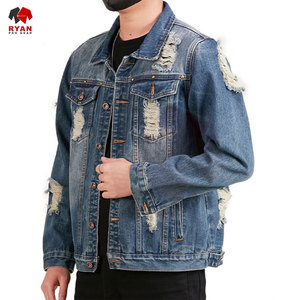 Jeans Casuales de Color Sólido de Alta Calidad para Hombre, Chaquetas de Mezclilla de Manga Larga, Talla Grande - Product Image 1