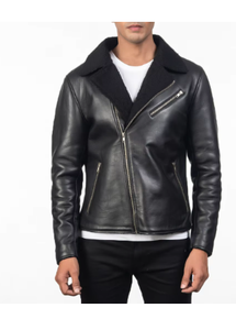 Nouvelle Collection 2026 – Blouson Teddy Homme en Cuir Véritable à Manches Longues – Style Vintage Décontracté avec Fermeture Éclair – Teint Uni – ODM - Product Image 2