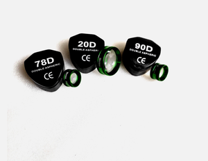 Ensemble de lentilles ophtalmiques vertes 78D 20D 90D double asphériques manuelles en verre optique de haute qualité avec étui rigide certifié CE pour usage chirurgical - Product Image 2