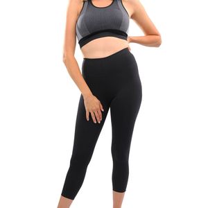 Leggings da Yoga a Vita Alta con Effetto Push-Up e Arricciatura Glutei per Donna, Colore Nero - Product Image 1