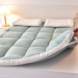 Colchoneta Plegable Acolchada y Refrescante, de Microfibra de Color Sólido, 400 Hilos, para Uso Doméstico, Protector de Colchón Plegable para Todas las Estaciones - Product Image 1