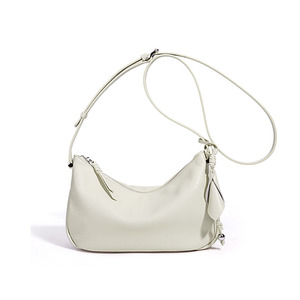 Sacs à main pour femmes en cuir véritable de luxe, fermeture à glissière ouverte de haute qualité, design minimaliste personnalisable, doublure en toile - Product Image 1