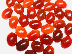 Igi หินควอตซ์คริสตัลธรรมชาติพลอยสีขาวทรงรีขนาด20มม. หินโมราโมราสีแดงคุณภาพสูง - Product Image 2