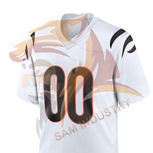 Maillot de football américain personnalisé tendance, à séchage rapide, manches courtes, respirant et à séchage rapide - Product Image 3