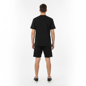 Custom Streetwear Applique Boxy Heavyweight Two Piece <b>Shorts</b> Set Screen Printing Tee Distressed <b>Patch</b> T Shirt and <b>Shorts</b> Set - Product Image 3