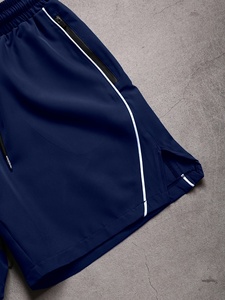 Secure <b>Zip</b> <b>Pockets</b> for Gym and Sports in Red Athletic Cargo <b>Shorts</b> Men Performance Fabric <b>with</b> Elastic Waist - Product Image 4