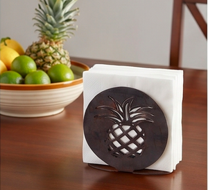 Porte-serviettes de table en acier inoxydable en forme d'ananas, design rond en forme de fruit, parfait pour les tables à manger et la décoration de cuisine - Product Image 3