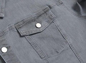 Camisa de Mezclilla Lavada de Alta Calidad, Nuevo Estilo, Manga Larga, Corte Holgado, Casual, con Botones para Hombre - Product Image 6