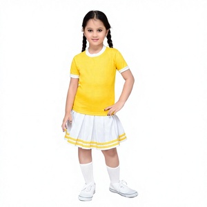 Uniforme Deportivo para Niñas de Guardería, Camiseta de Cuello Redondo y Manga Corta 100% Algodón con Falda Plisada - Product Image 4