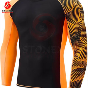 Custom Men's Compression Long Sleeve rash guard Moisture Wicking <b>Athletic</b> Gym Workout Running Base Layer Sportswear - Product Image 3
