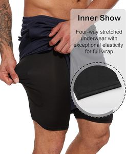 <b>Men</b> <b>Compression</b> <b>Shorts</b> Breathable Lightweight Stretch Fit Athletic Training Running Fitness Gym Workout Cycling Performance - Product Image 6