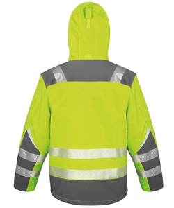 Winter Warm Fleece Custom Logo Construction Hi Vis Work Hoodie Workwear <b>Worker</b> Coat High Visibility Safety Reflective <b>Jacket</b> - Product Image 5