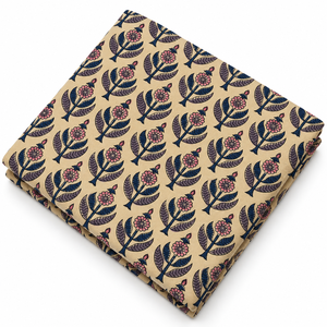 Tela de Algodón Estampada con Bloques Florales, Tejido Voile con Base Blanca para Camisas, Cortinas, Bolsos y Costura - Product Image 6