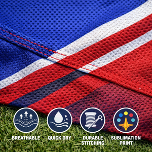 ชุดบาสเก็ตบอลแบบสั่งทำ OEM ไซส์ใหญ่พิเศษ แห้งเร็ว ระบายอากาศได้ดี ผลิตจากโพลีเอสเตอร์ 100% พิมพ์ลายชื่อและหมายเลขผู้เล่นแบบ Sublimation - Product Image 4