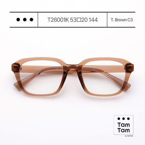 แว่นตาทรงสี่เหลี่ยมโปร่งใส Tam Tam Full Rim Unisex T26001K 53 20 น้ำหนักเบา แก้ไขการมองเห็น ป้องกันแสงสีฟ้า น้ำหนักเบา - Product Image 3
