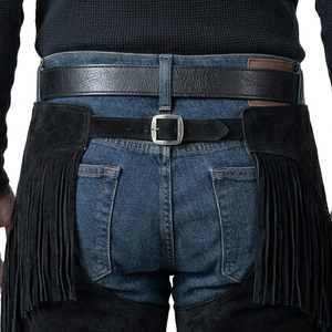 Stylish <b>Half</b> <b>Chaps</b> Plain Design And Custom Pockets Style Suede Leather <b>Chaps</b> Lowest Price Suede Leather <b>Chaps</b> - Product Image 6
